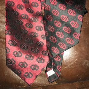 COPY - 2 Oklahoma university Neckties new 100% silk